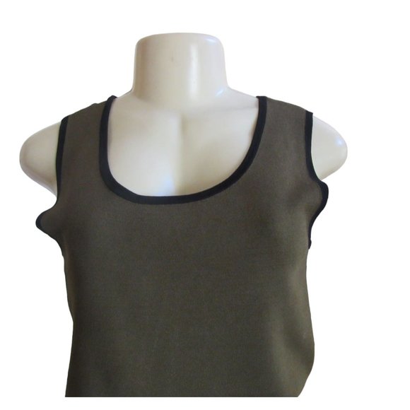 Doncaster Olive Army Green Double Breasted Cardigan Jacket w Blouse in Sz Small - Picture 7 of 8